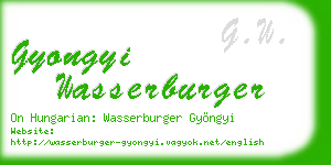 gyongyi wasserburger business card