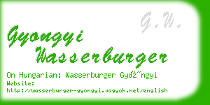 gyongyi wasserburger business card